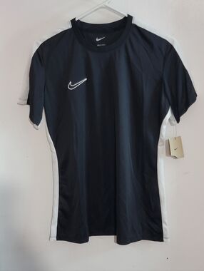 Nike Black and White Performance Tee with Swoosh Tag